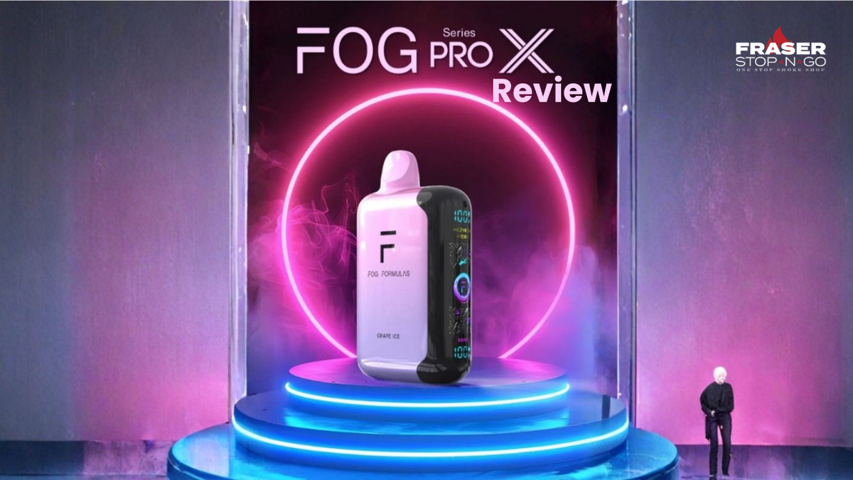 Fog Formulas Pro X 50K Disposable Vape Review 20mg Intense – FRASER STOP N  GO