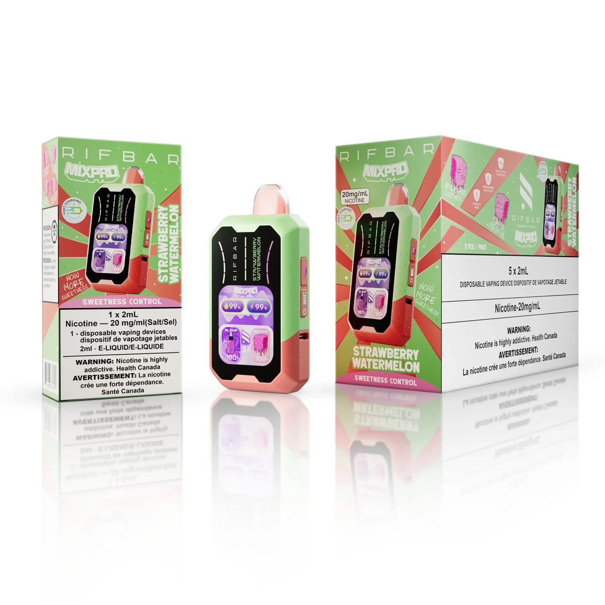strawberry watermelon disposable vape RifBar Mixpro – FRASER STOP N GO Style:TROPICAL DELIGHT Njoy Ace Pods Menthol Battery_1400mAh