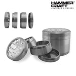 Load image into Gallery viewer, HAMMERCRAFT SILVER CLEAR TOP ALUMINUM CNC 2.5' GRINDER POLLINATOR