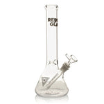 Load image into Gallery viewer, RED EYE GLASS 12" TALL SACRED GEOMETRY BEAKER BASE WATER PIPE