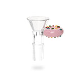 Load image into Gallery viewer, Pink Slyme Red Eye Glass 14mm Donut Handle Pull Out