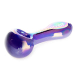 Load image into Gallery viewer, Purple Slyme Red Eye Glass 4.5inch Opaline Spoon Hand Pipe