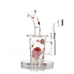 Load image into Gallery viewer, RED EYE GLASS 8" TALL HEART CONCENTRATE RIG