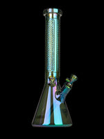 Load image into Gallery viewer, Red Eye Tek 15 inch Metallic Facetted Beaker Bong