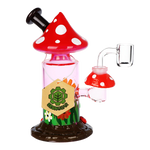 Load image into Gallery viewer, SESHGEAR MAGIC SHROOM GLOW IN THE DARK GLASS DAB RIG 6.25" 14MM
