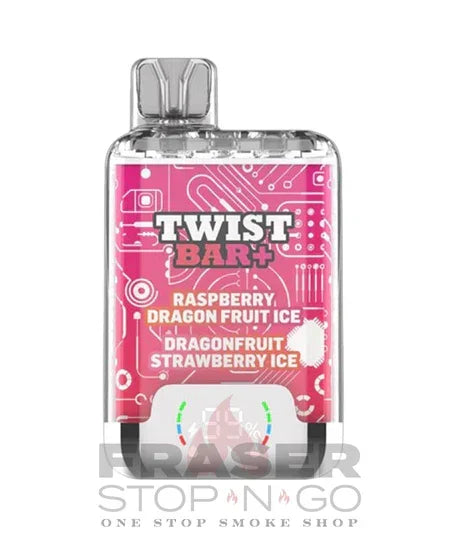 Raspberry Dragon Fruit Ice and Dragonfruit Strawberry Ice of Twist Bar 25k Disposable Vape