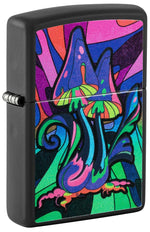 Load image into Gallery viewer, Black Light Trippy Mushroom Zippo Pocket Lighter