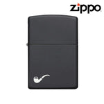 Load image into Gallery viewer, Black Matte Pipe Zippo Pocket Lighter