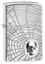 Load image into Gallery viewer, Spider Web Skull Zippo Pocket Lighter