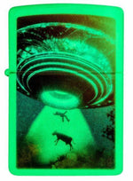 Load image into Gallery viewer, UFO Glow in Dark Zippo Pocket Lighter