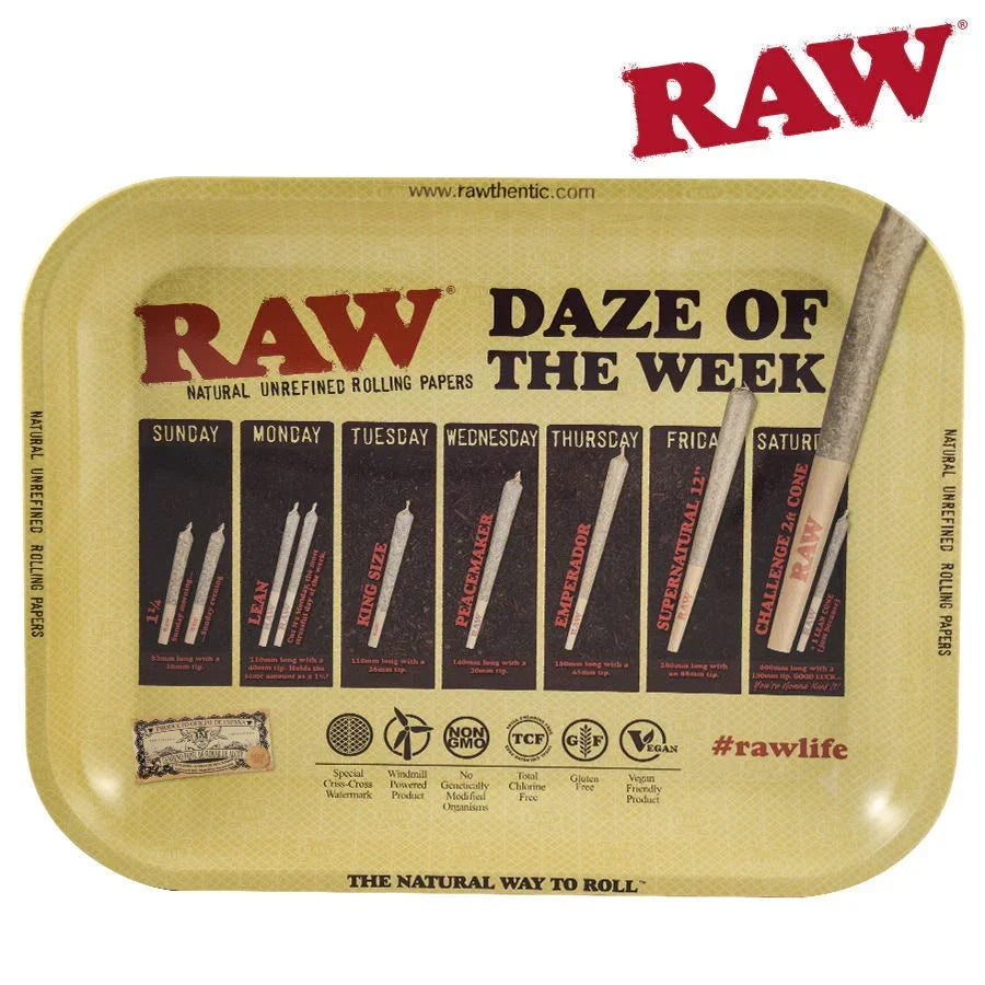 RAW - DAZE OF THE WEEK METAL ROLLING TRAY