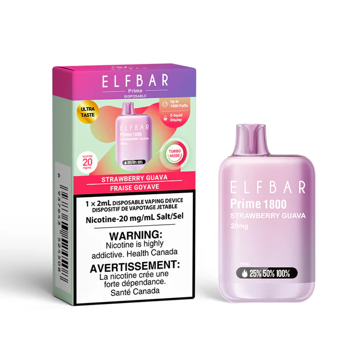 Strawberry Guava Elf Bar Prime 1800 Disposable Vape