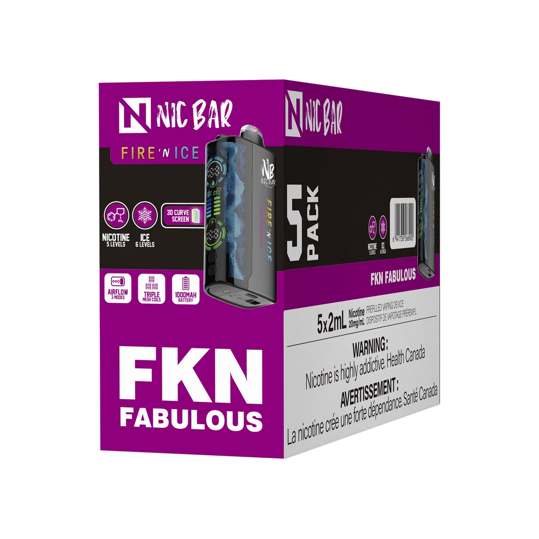 NICBAR FIRE' N ICE FKN FABULOUS 60K DISPOSABLE VAPE