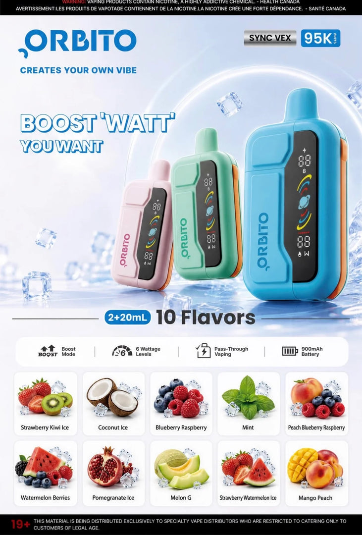 WATERMELON BERRIES ORBITO 95K DISPOSABLE VAPE