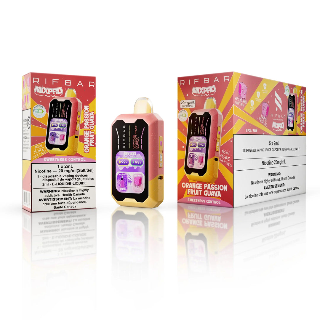 Orange Passion Fruit Guava RifBar Mixpro Disposable Vape