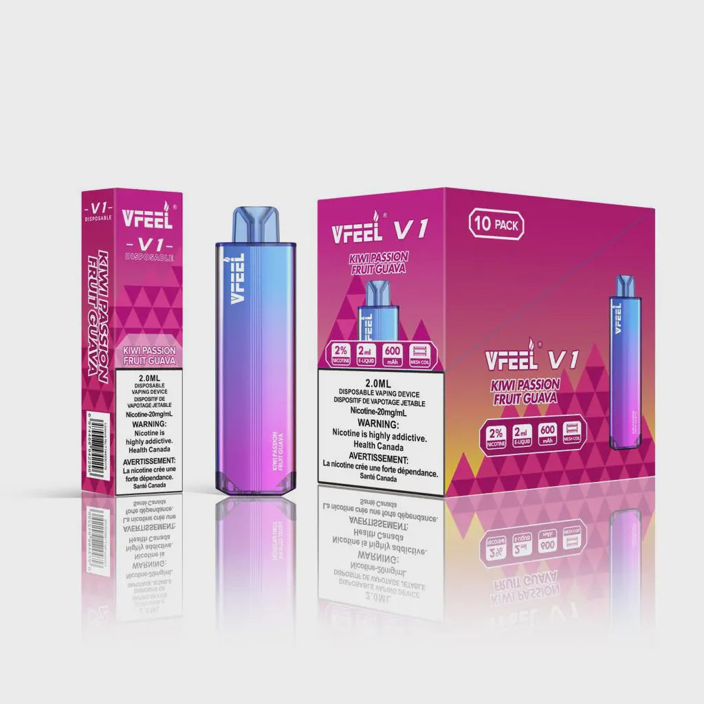 Kiwi Passion Fruit Guava VFEEL V1 Disposable
