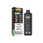 RIPPER SLEEK SOUR CATCHY ICE NICOTINE FREE DISPOSABLE VAPE 20K PUFFS