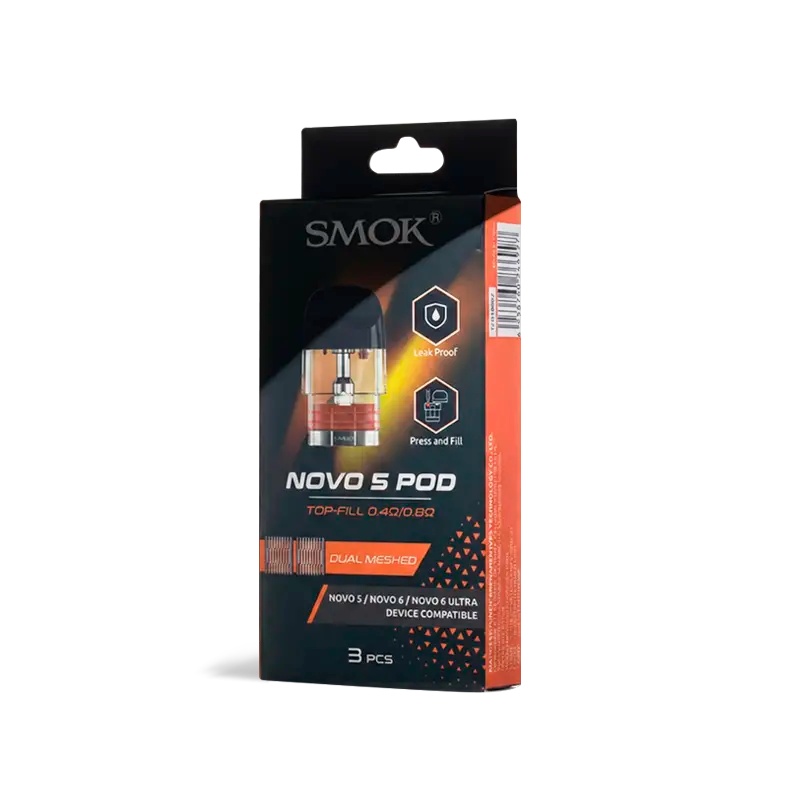 SMOK NOVO 5 PODS CRC EDITION, DUAL MESHED 0.4/0.8 OHM, 3ML (SINGLE POD)