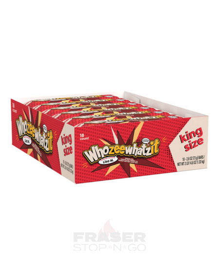 WHOZEEWHATZIT CHOCOLATE, CHOCOLATEY CRISPS AND PEANUT BUTTER KING SIZE CANDY