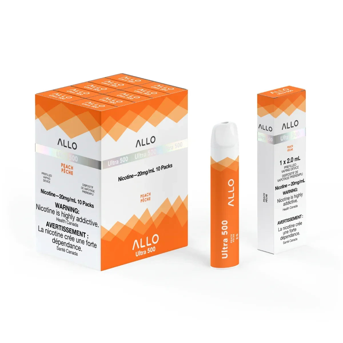 Allo Ultra 500 Peach Disposable Vape  FRASER STOP N GO