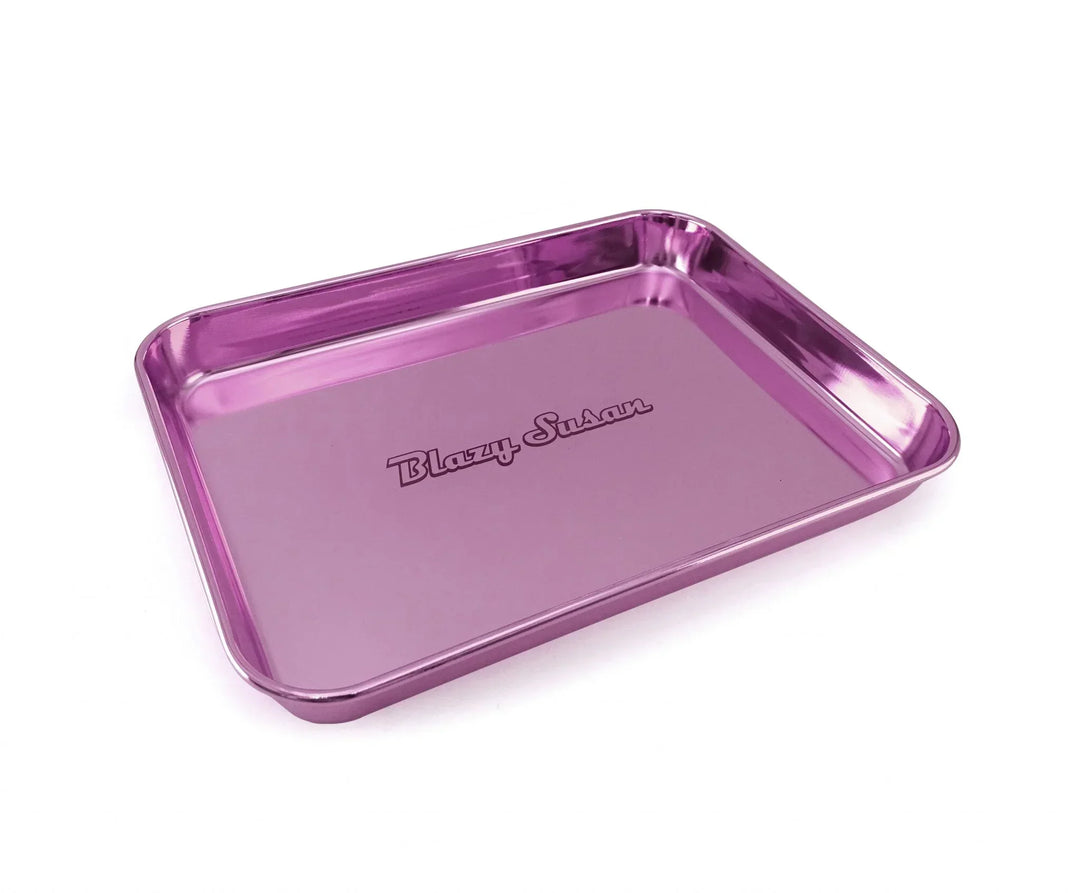 Pruple Blazy Susan Metal Rolling Tray