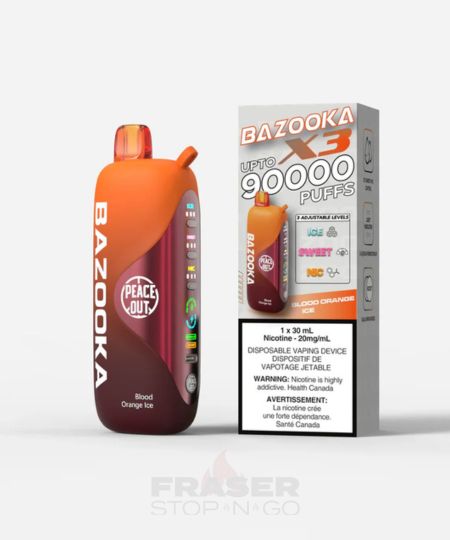 Blood Orange Ice Bazooka X3 90K Disposable Vape
