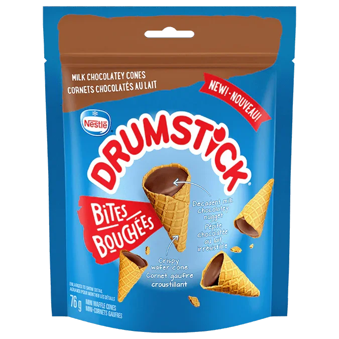 DRUMSTICK BITES MILK CHOCOLATE CONES