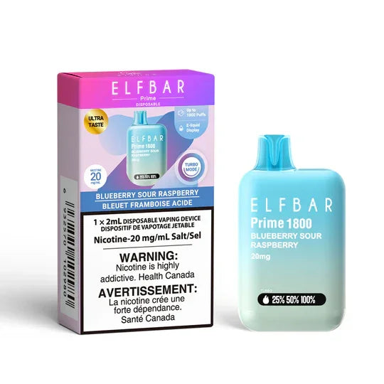 Elfbar Prime 1800 Blueberry Sour Raspberry Disposable Vape