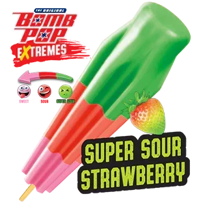 SUPER SOUR STRAWBERRY BOMB POP