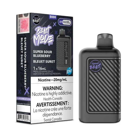 Flavour Beast Beast Mode 8K Super Sour Blueberry Disposable Vape