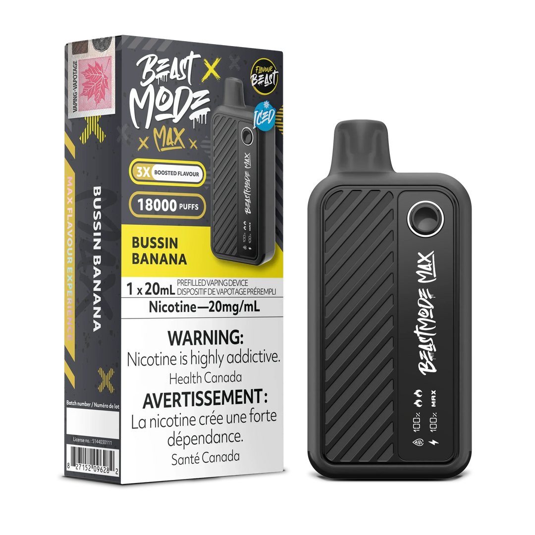 flavour beast beast mode max 18k bussin banana 20ml