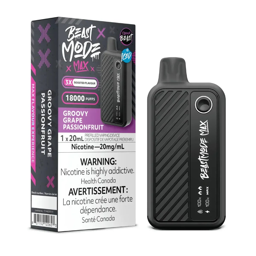 flavour beast beast mode max 18k groovy grape passionfruit 20ml