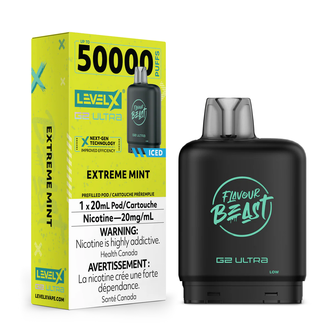 FLAVOUR BEAST - LEVEL X G2 ULTRA 50K PODS EXTREME MINT ICED