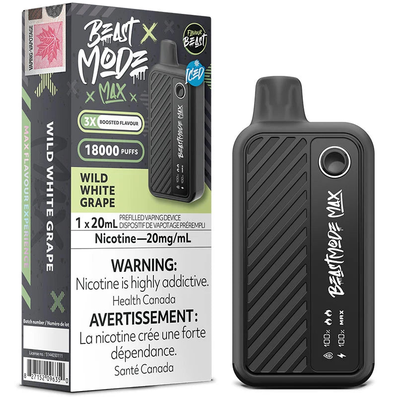 FLAVOUR BEAST BEAST MODE MAX WILD WHITE GRAPE 18K DISPOSABLE VAPE