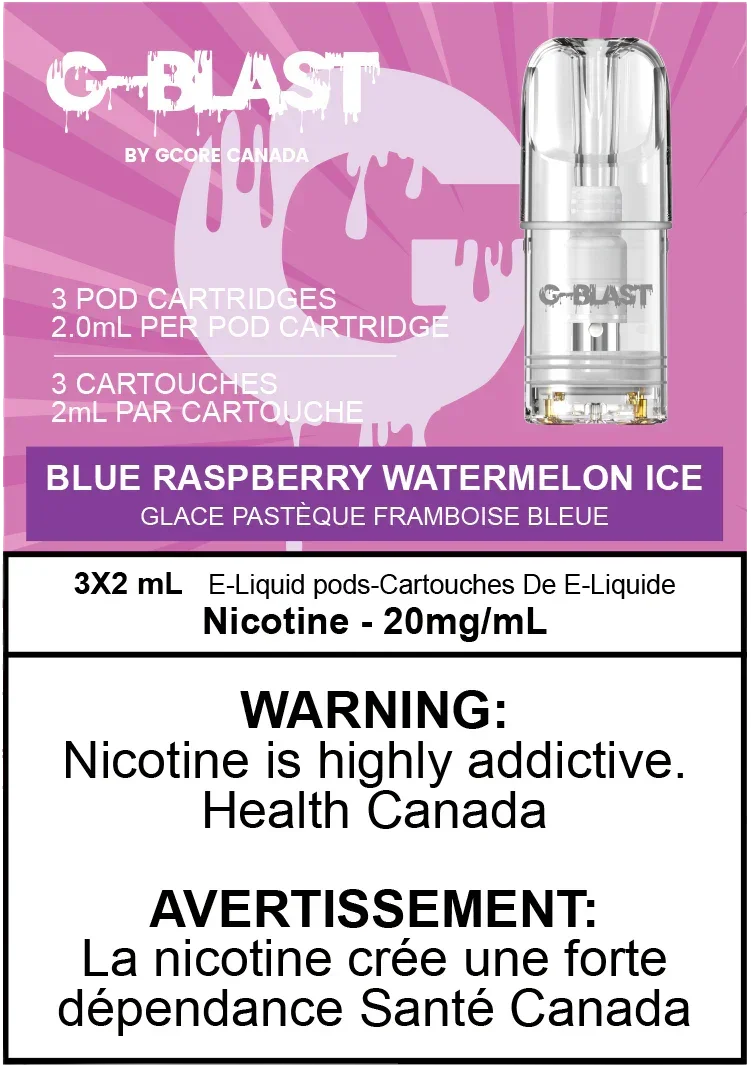 Blue Raspberry Watermleon Ice G-Blast Replacement Pods