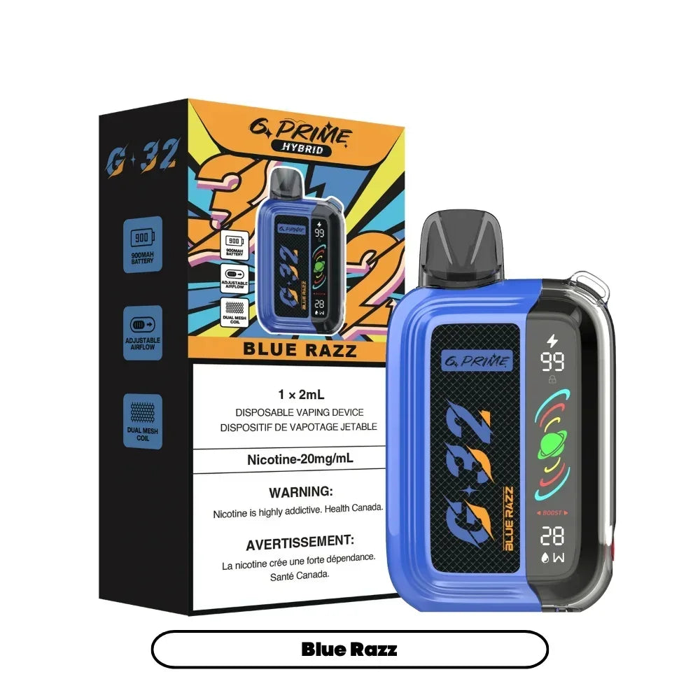 G Prime hybrid 32000 Bluerazz 20mg