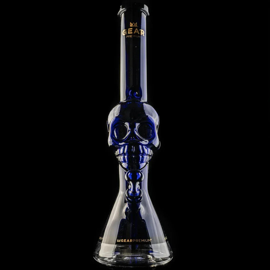 Blue Gear Premium Tuxedo Skull Bong