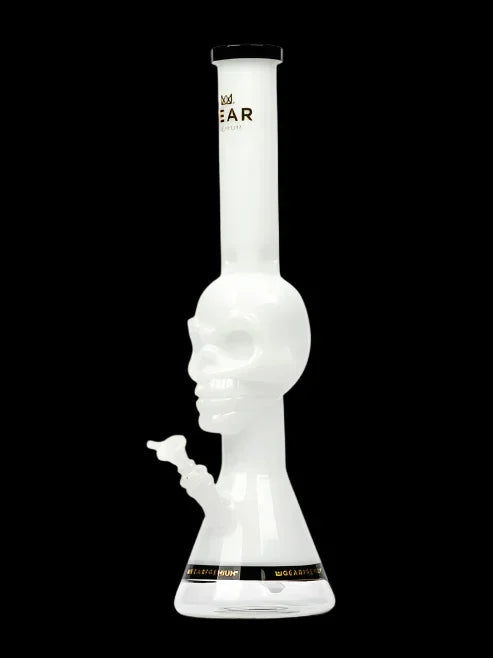 White Gear Premium Tuxedo Skull Bong