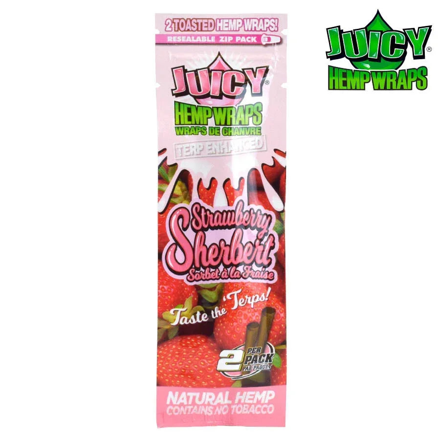Juicy Hemp Wraps Strawberry Sherbert