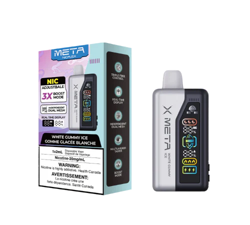 White Ghummy Ice Meta Nic Flex 40k Vape