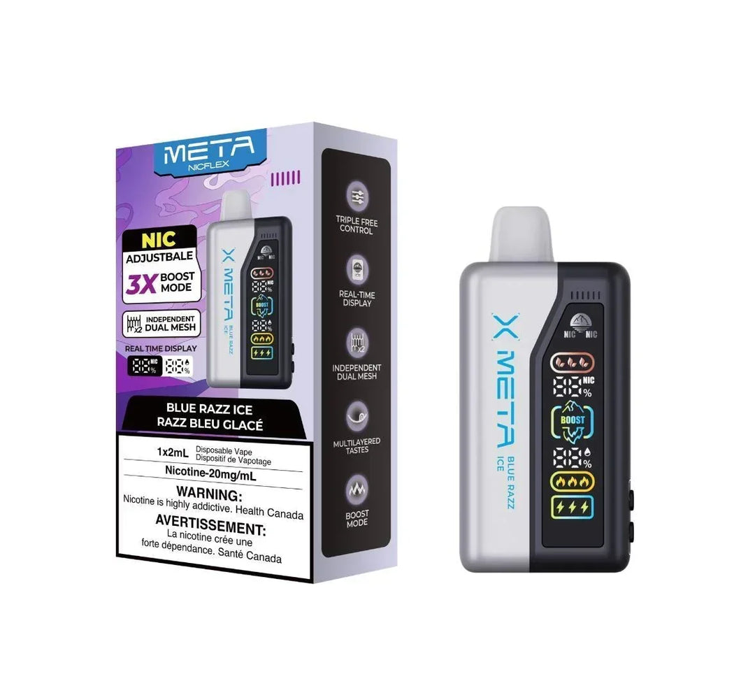 Blue Razz Ice of Meta Nic Flex 40K Disposable Vape