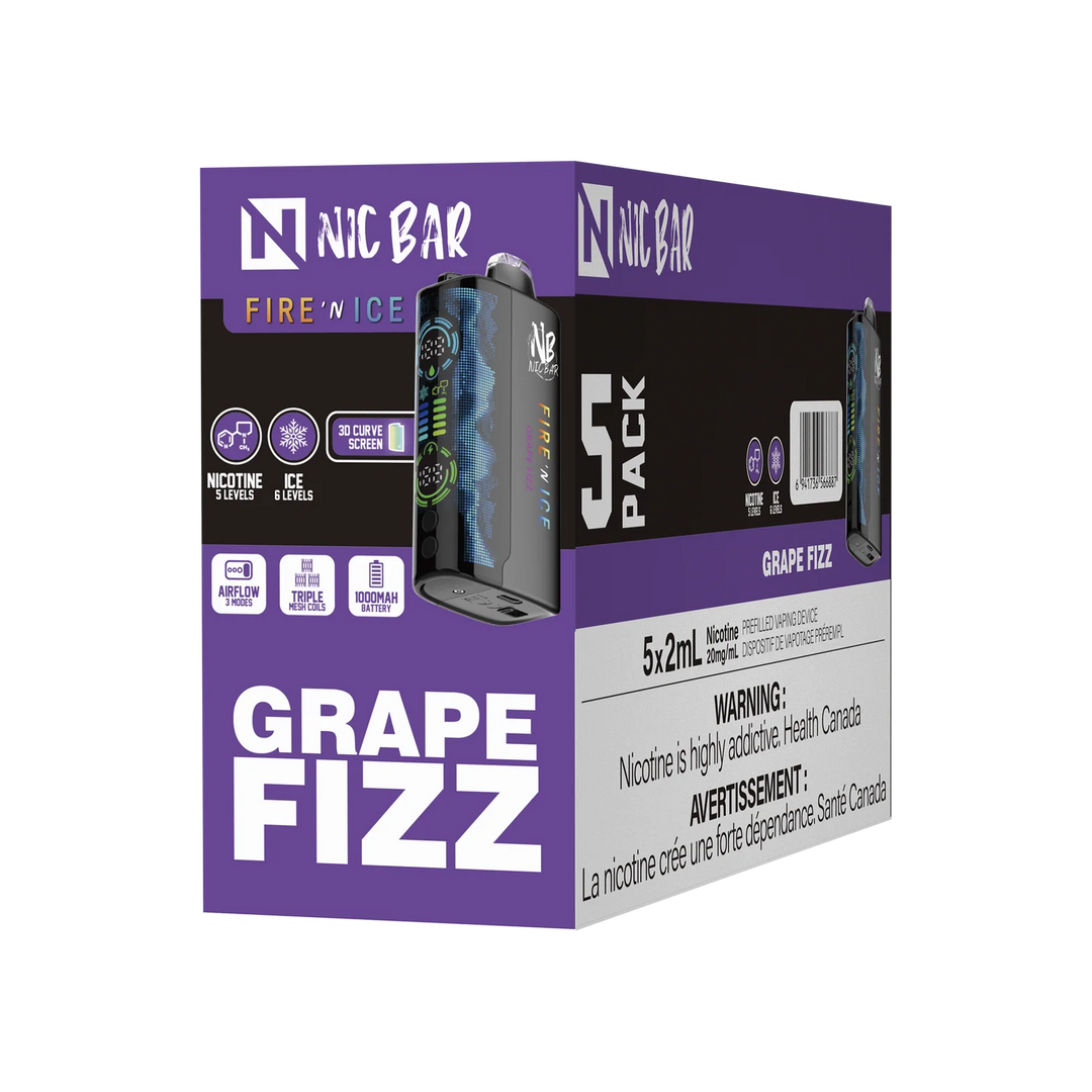 NICBAR FIRE' N ICE GRAPE FIZZ 60K VAPE