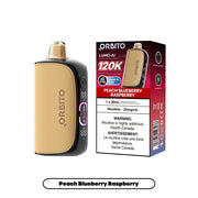 ORBITO LUMO-AI 120K PUFFS PEACH BLUEBERRY RASPBERRY