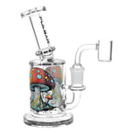 Load image into Gallery viewer, PULSAR DAY DRIPPIN' ON PLANET SHROOM GLASS DAB RIG 6" 14MM F