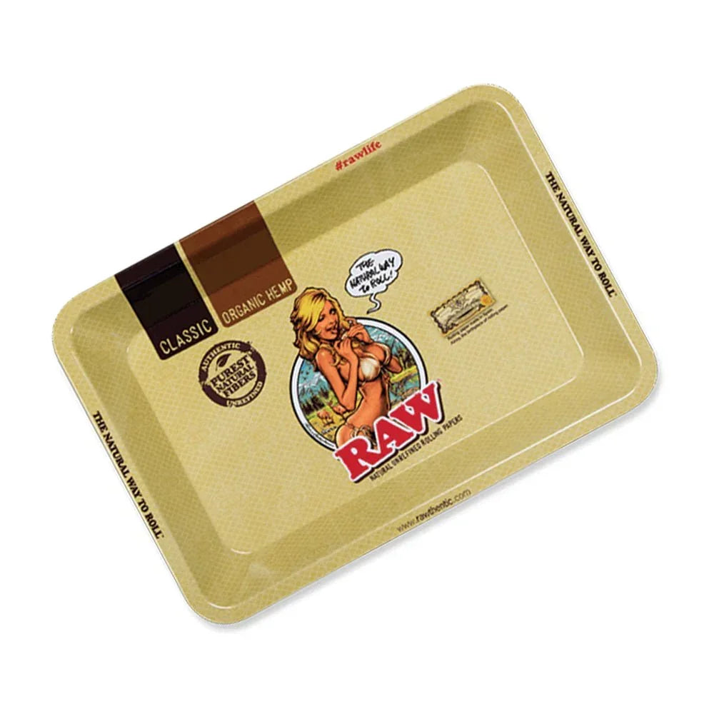 Mini Raw Girl Rolling Tray