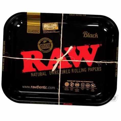 Large Raw Black Classic Tray