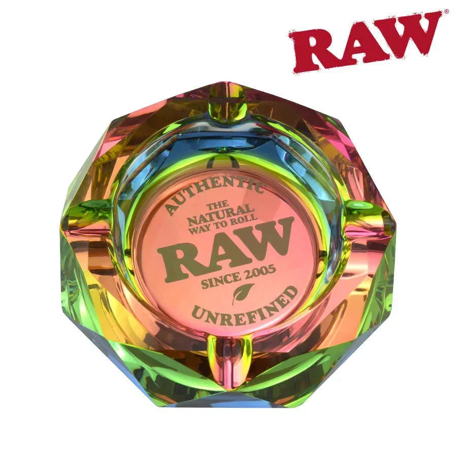 Raw Rainbow Glass Ashtray