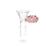 Load image into Gallery viewer, Pink Slyme Red Eye Glass 14mm Donut Handle Pull Out
