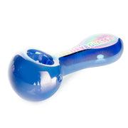 Periwinkle Red Eye Glass 4.5inch Opaline Spoon Hand Pipe