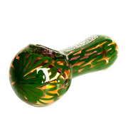 Red Eye Glass 4inch Green Electric Inside Out Spoon Hand Pipe